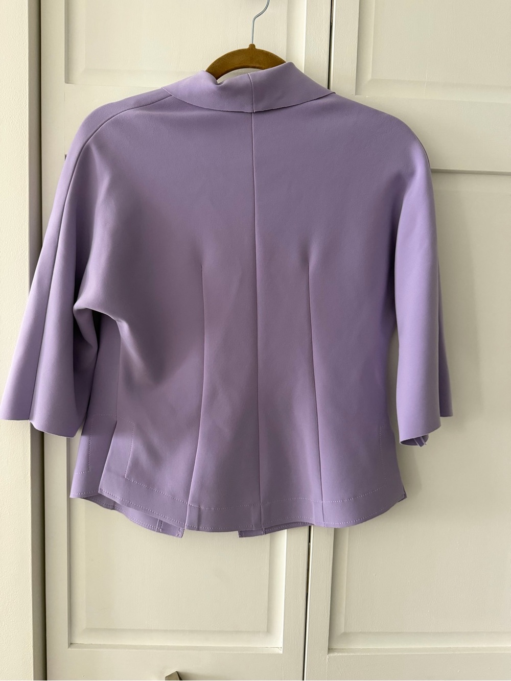 Vintage Barbeau Lilac Lavender Cropped Structured Blazer Jacket Pastel M - Picture 6 of 10